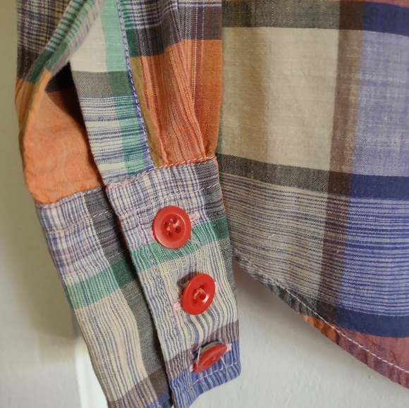 Vintage Gentleman John 60's Women's Shirt‎ Size XS/Sm Multicolored Plaid Checked - Picture 7 of 11